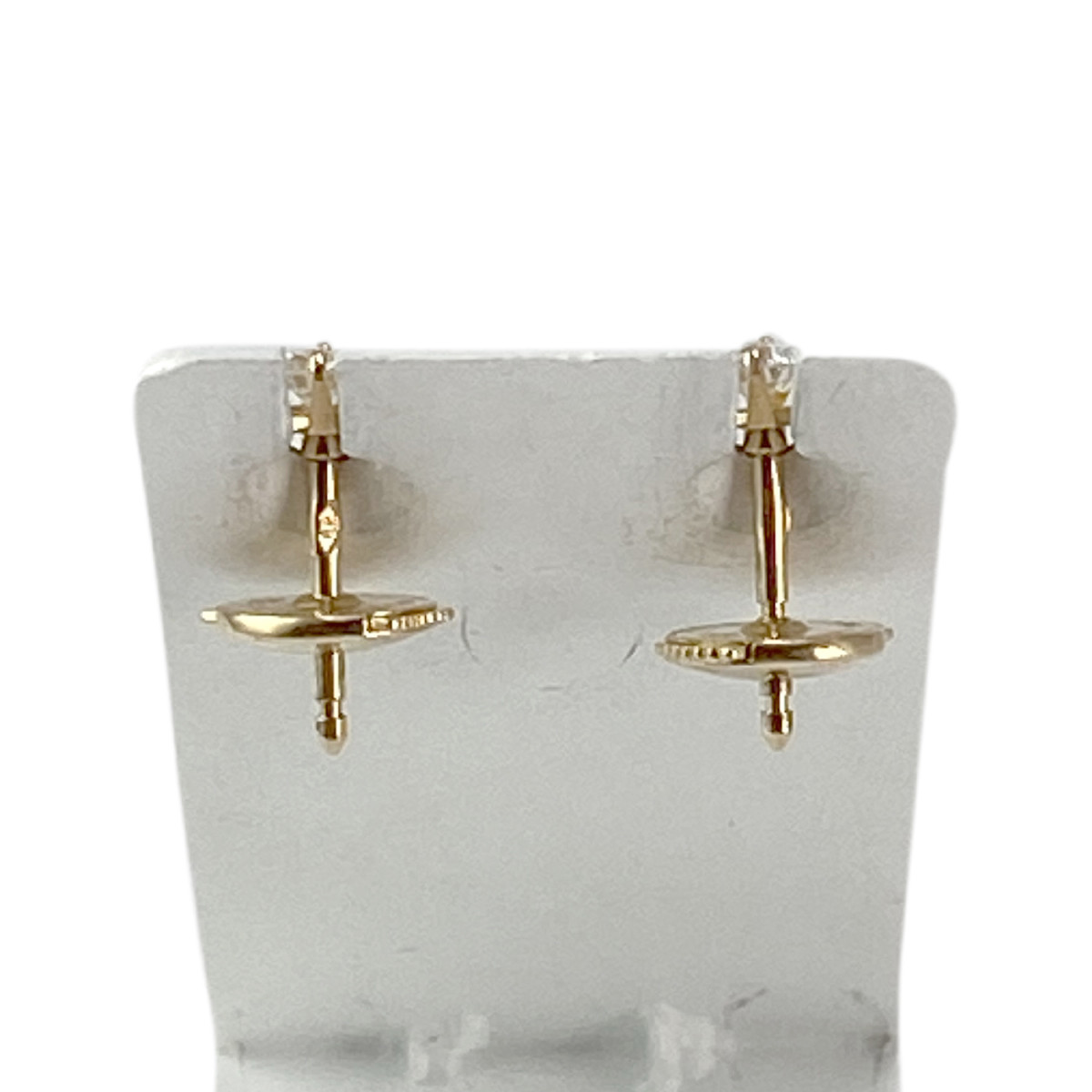 Boucles d'oreilles d'occasion or 750 jaune diamant - vue 3