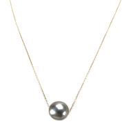 Collier d'occasion or 375 jaune forcat perle de tahiti