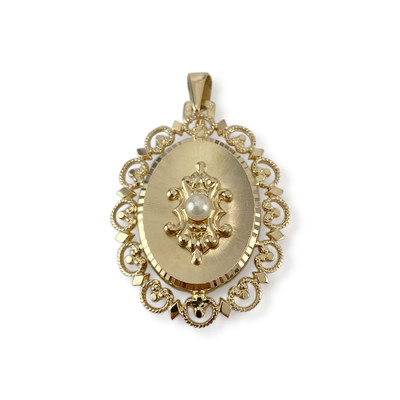 Pendentif d'occasion or 750 jaune perle de culture MATY