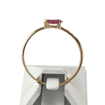 Bague d'occasion or 750 jaune rubis diamant