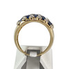 Bague d'occasion or 750 2 tons saphir diamant - vue V3