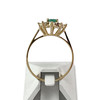 Bague d'occasion or 750 jaune emeraude diamant - vue V3