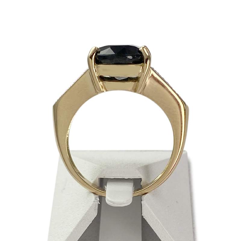 Bague d'occasion or 750 2 tons saphir diamant - vue 3
