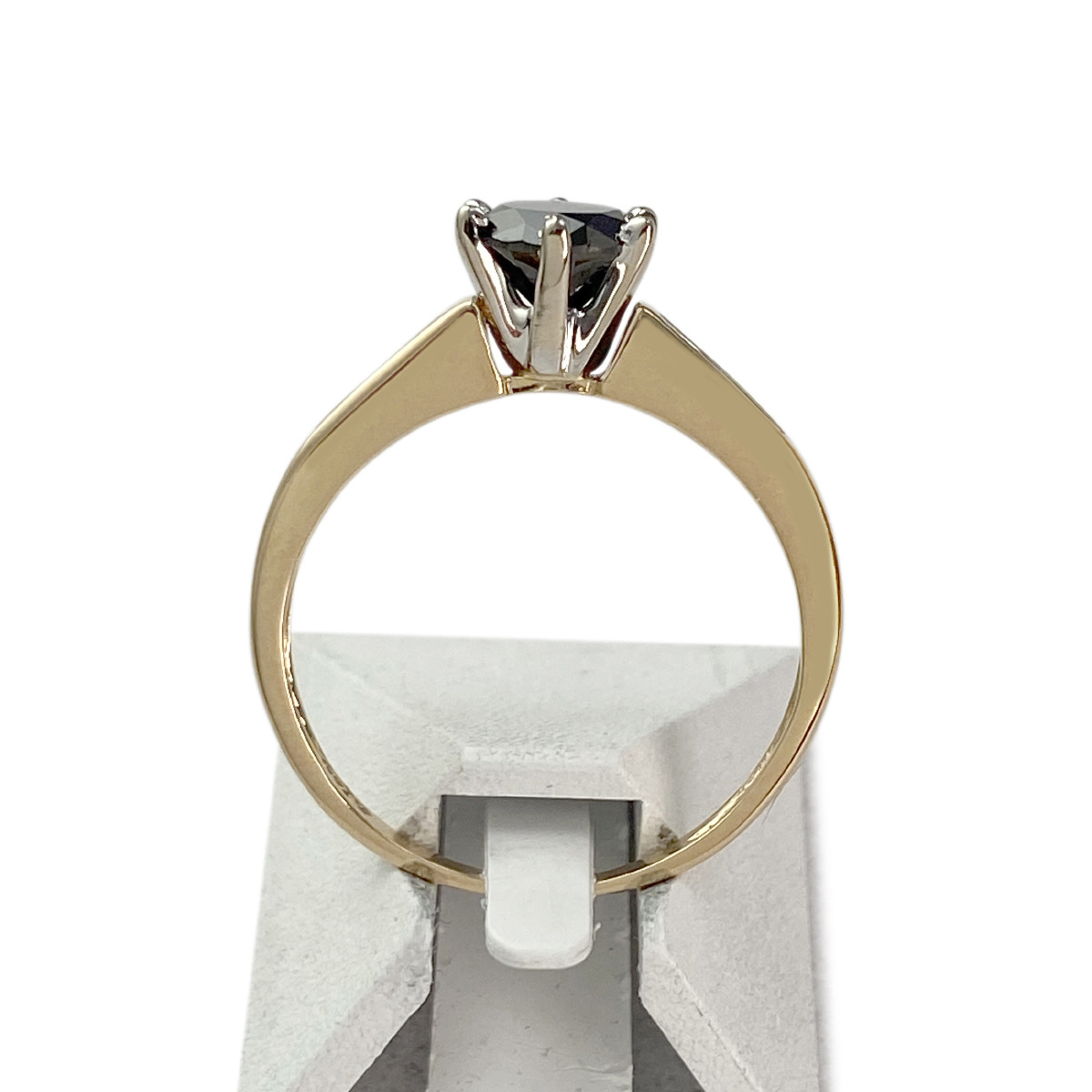 Bague d'occasion or 750 2 ors diamant noir - vue 3