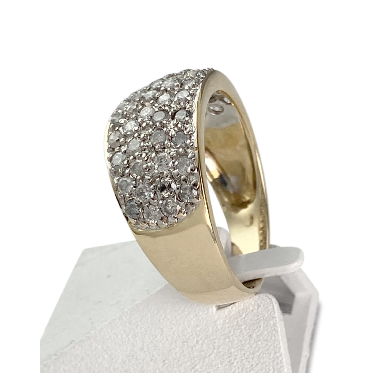 Bague d'occasion or 750 2 tons diamant - vue 2