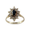 Second-hand gold 750 yellow sapphire diamond ring - vue V1