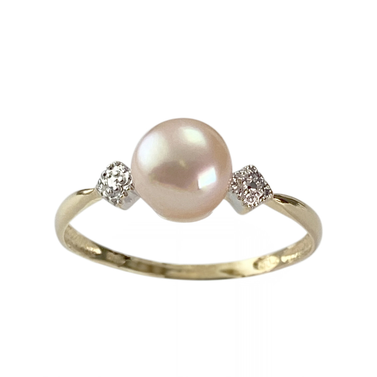 Bague d'occasion or 750 jaune perle de culture