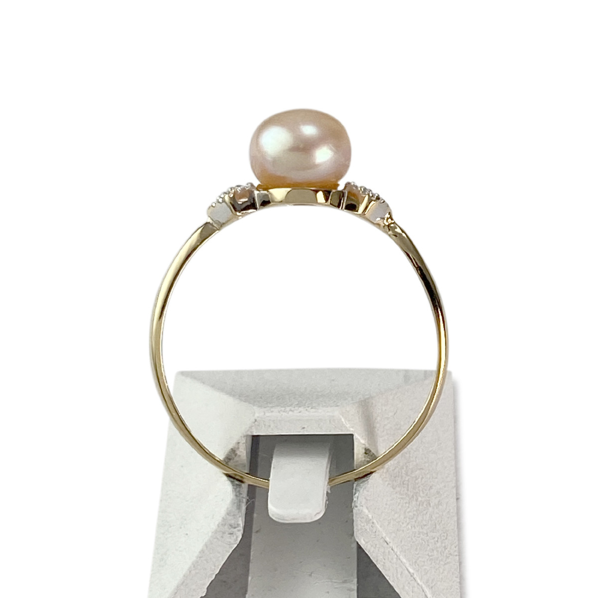 Bague d'occasion or 750 jaune perle de culture - vue 3