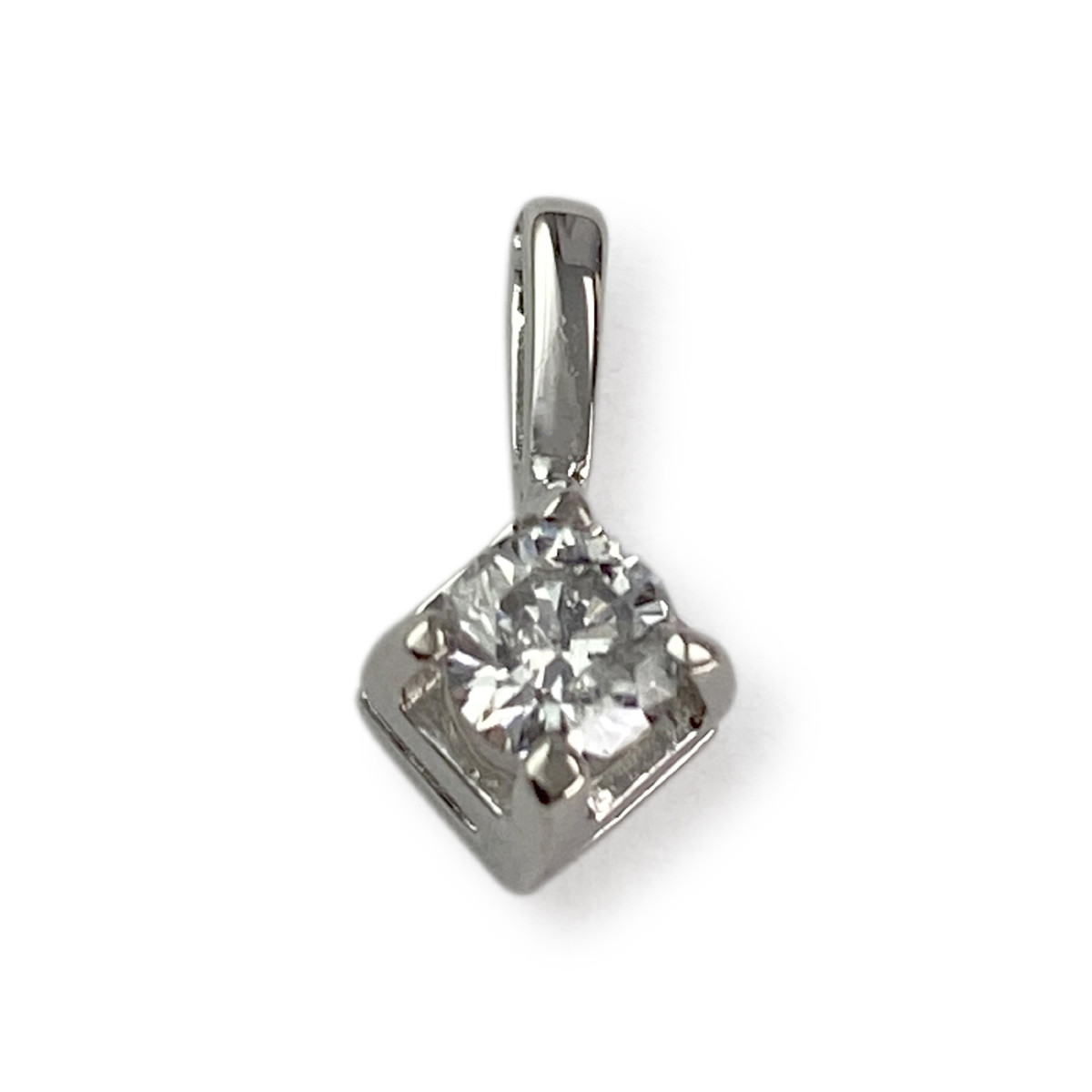 Pendentif d'occasion or 750 blanc diamant