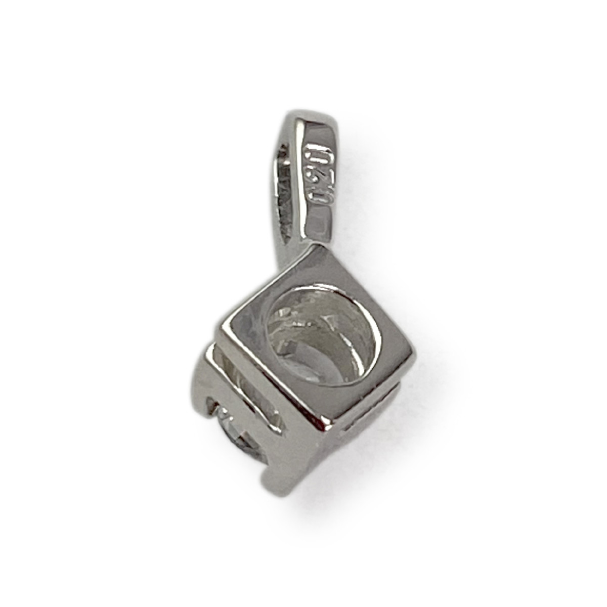 Pendentif d'occasion or 750 blanc diamant - vue 2