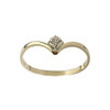 Solitaire d'occasion or 750 jaune diamant - vue V1
