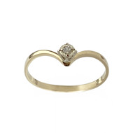 Solitaire d'occasion or 750 jaune diamant