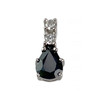 Pendentif d'occasion or 750 blanc diamant saphir - vue V1
