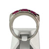 Bague d'occasion or 750 2 ors rubis diamant - vue V3