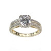 Bague d'occasion or 375 2 tons zirconias - vue V1
