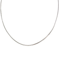 Chaîne d'occasion or 750 blanc forçat 46.5 cm