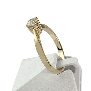 Solitaire d'occasion or 750 jaune diamant