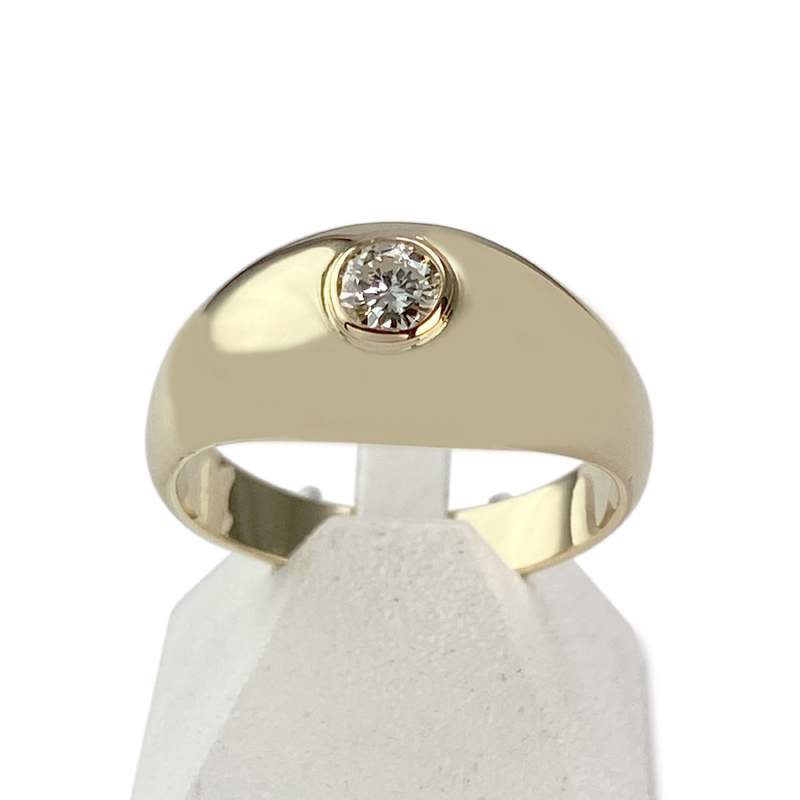 Bague d'occasion or 750 jaune diamant - vue 1