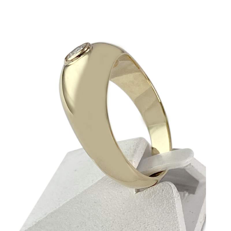 Bague d'occasion or 750 jaune diamant - vue 2