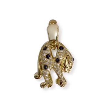 Pendentif d'occasion or 750 jaune saphir zirconias