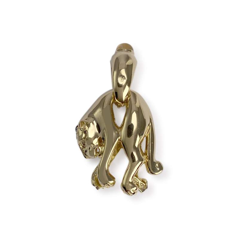 Pendentif d'occasion or 750 jaune saphir zirconias - vue 2