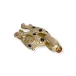 Pendentif d'occasion or 750 jaune saphir zirconias - vue 3