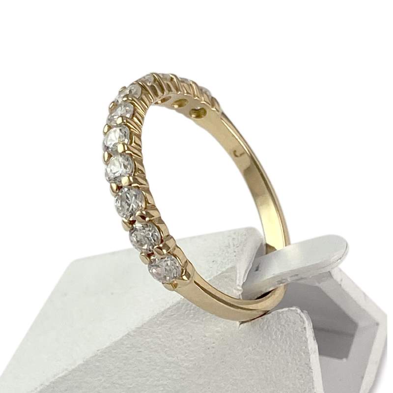 Bague d'occasion or 750 jaune oxyde de zirconium - vue 2
