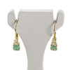 Boucles d'oreilles d'occasion or 750 jaune emeraude oxyde de zirconium - vue V1