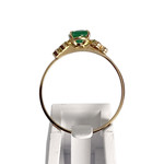 Bague d'occasion or 750 jaune diamant emeraude - vue 3