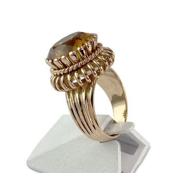 Bague d'occasion or 750 jaune citrine madere