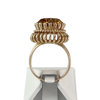 Bague d'occasion or 750 jaune citrine madere