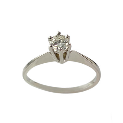 Bague d'occasion or 750 blanc diamant - vue 1