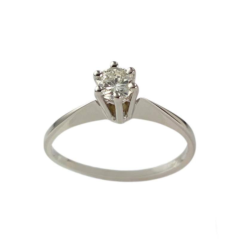 Bague d'occasion or 750 blanc diamant - vue 1