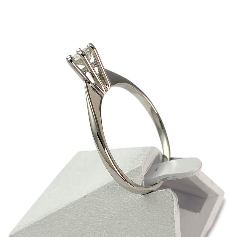 Bague d'occasion or 750 blanc diamant - vue 2