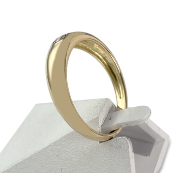 Second-hand gold 750 yellow diamond ring