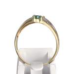 Bague d'occasion or 750 2 tons diamant emeraude - vue 3
