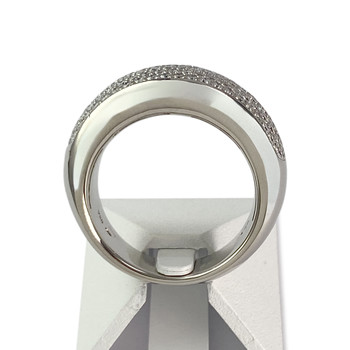 Bague d'occasion or 750 blanc diamant