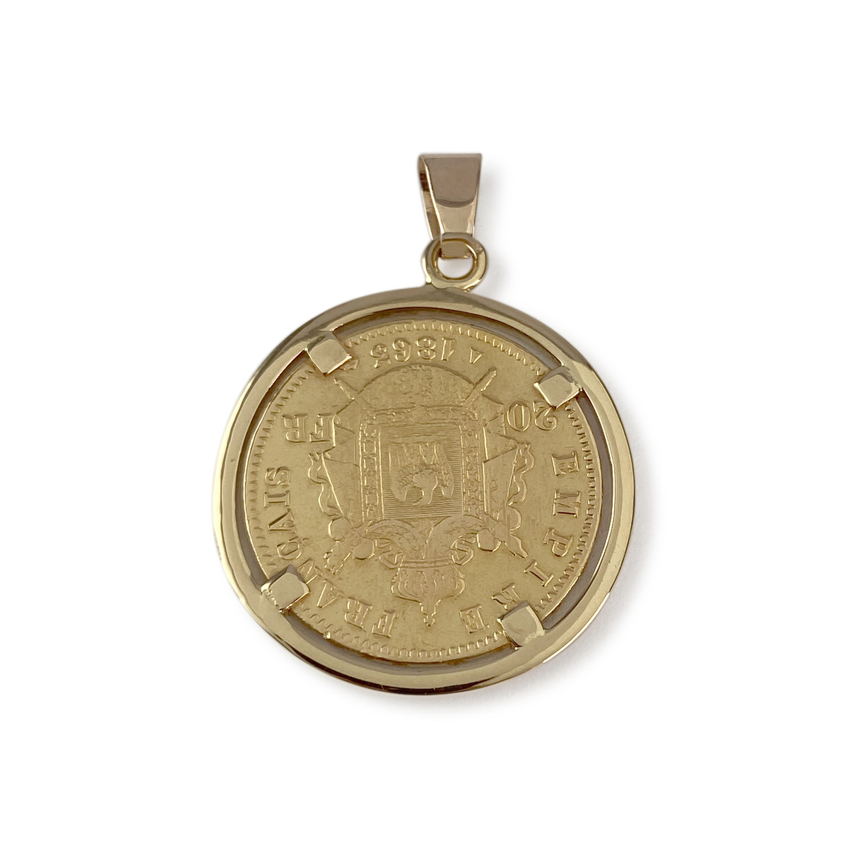 Second-hand pendant in 750 yellow gold - view 2