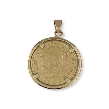 Second-hand pendant in 750 yellow gold