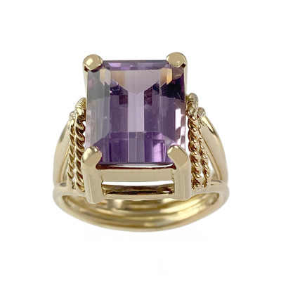 Bague d'occasion or 750 jaune amethyste - vue 1