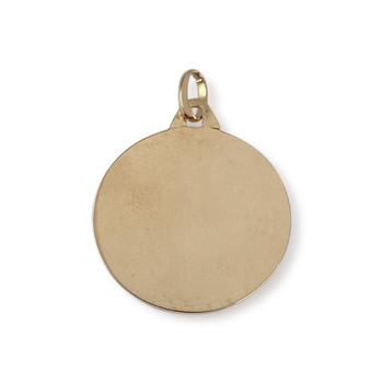 Tweedehands blanco medaille in 750 geel goud
