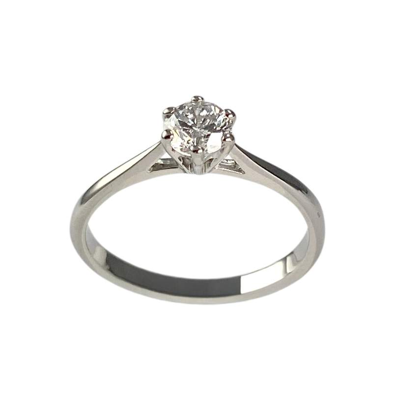 Bague d'occasion or 750 blanc diamant - vue 1