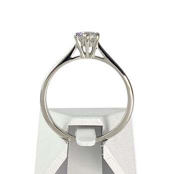 Tweedehands gouden 750 witte diamanten ring