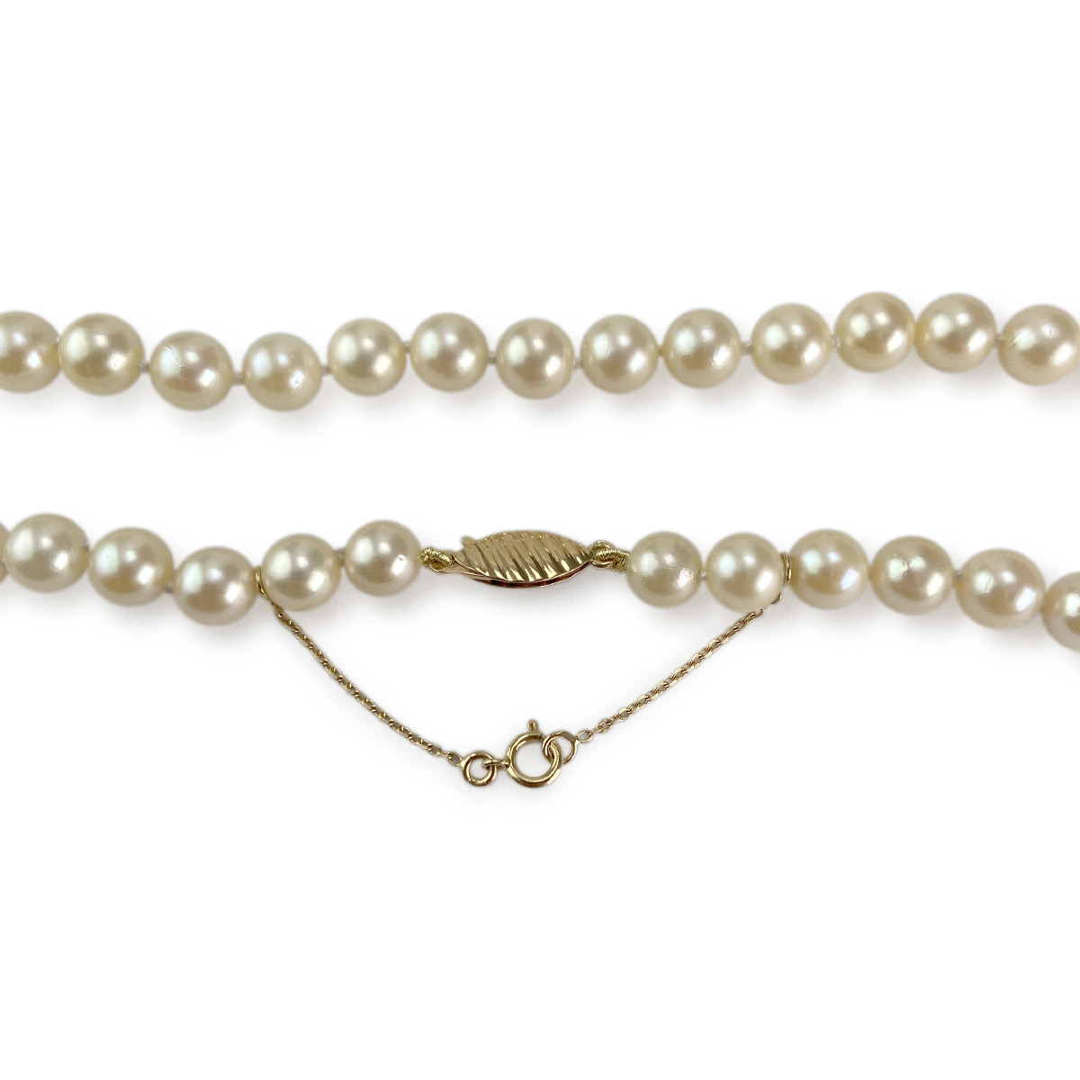 Collier d'occasion or 750 jaune perle de culture du japon - vue 3