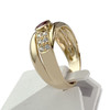 Bague d'occasion or 375 jaune rubis oxyde de zirconium - vue V2