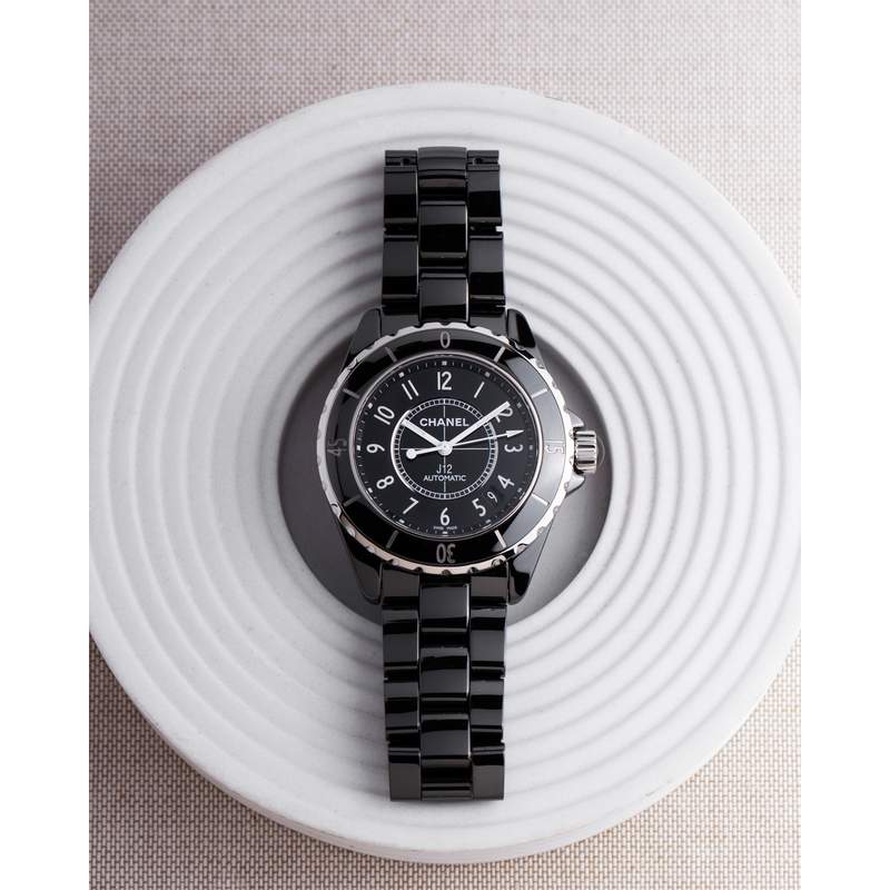 Montre d'occasion CHANEL J12 femme automatique bracelet céramique - vue D3