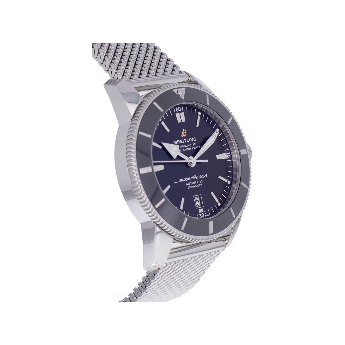 Montre d'occasion BREITLING SuperOcean homme mouvement automatique certifié (cosc) bracelet acier - vue 2