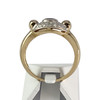 Tweedehands gouden 750 gele saffier diamanten ring - vue V3
