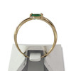 Bague d'occasion or 750 jaune emeraude diamant - vue V3