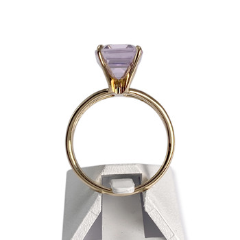 Second-hand gold ring 750 yellow amethyst